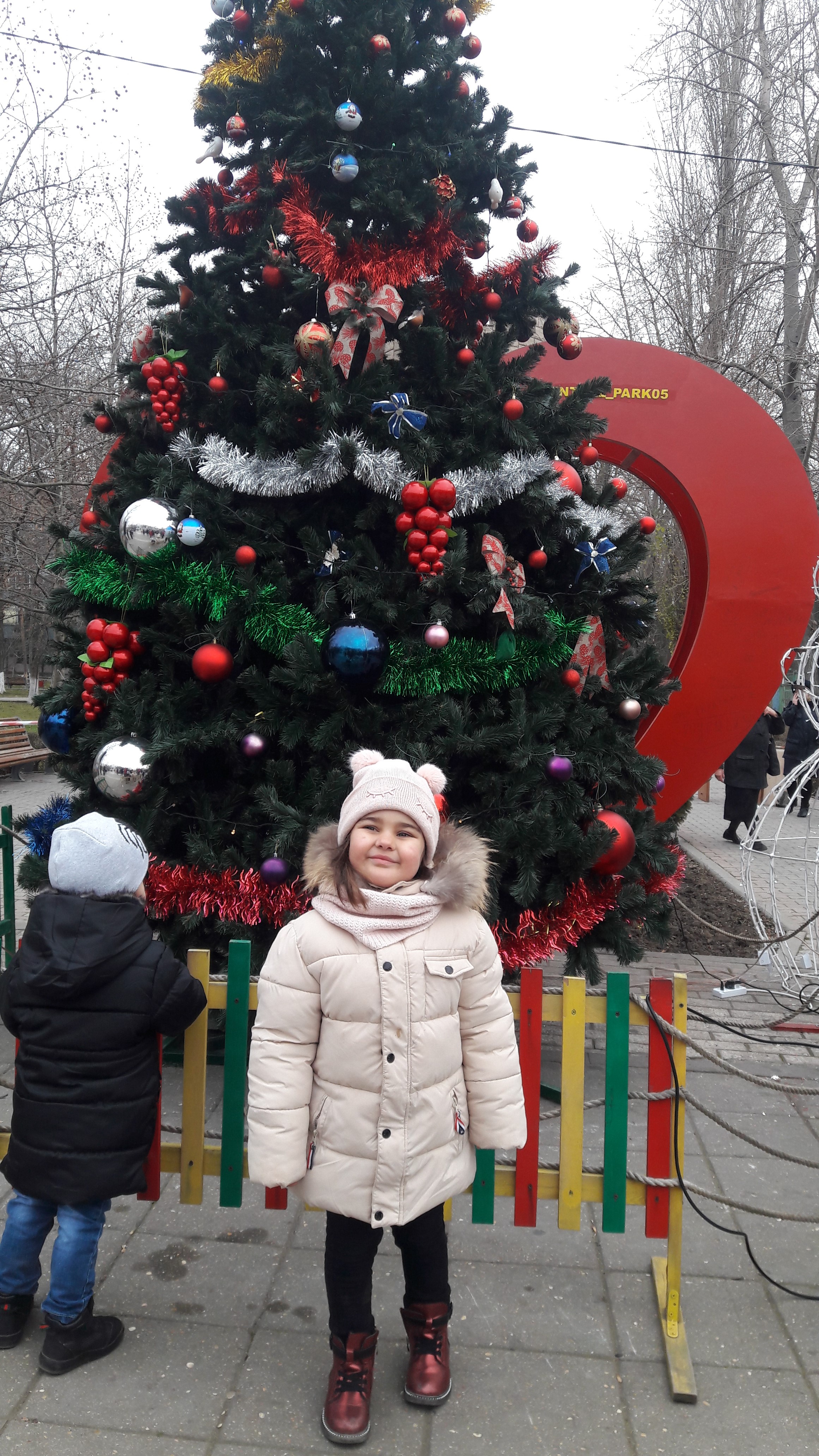 Новогодний праздник в парке для детей
